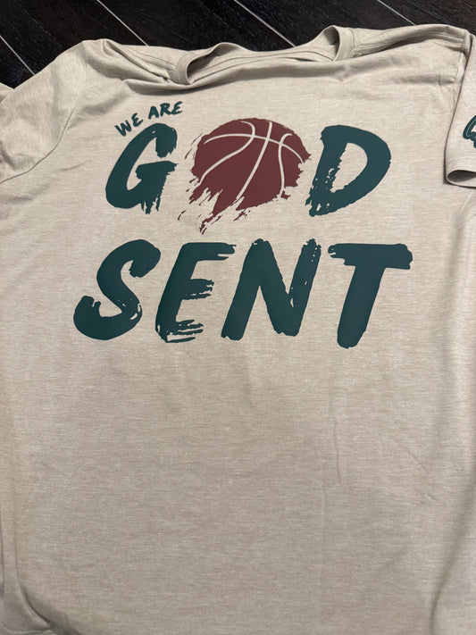 We Are God Sent Adult T-Shirt Tan
